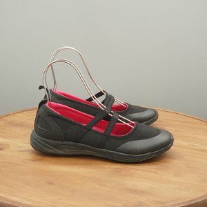 B8-11 Vionic Womens Pal ASR Mary Janes Slip On Black Synthetic Size 8.5